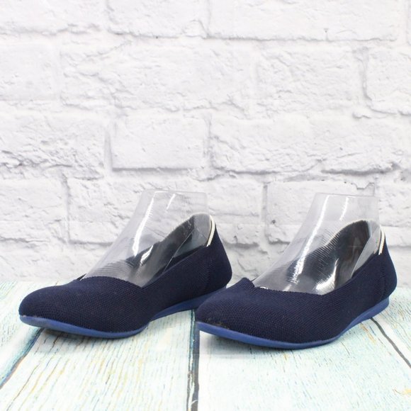 Rothy's Blue Nylon Slip On Casual Flat Loafer Shoes Size 9.5 Wide - Picture 2 of 9